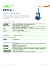 Thumbnail of document Data Sheet - DFM 6.1 Doppler Flow Meter